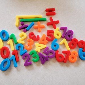 Magnetic Numbers with Math Symbols